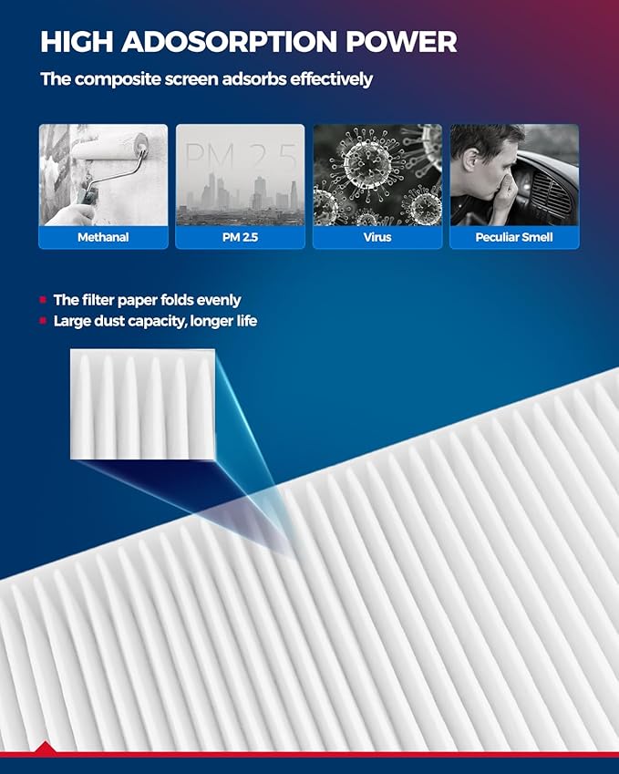 KAX Cabin Air Filter, CF10376 Replacement for Mercury Sable 3.0L 2004-2005, Replacement Automotive Passenger Compartment Fresh Air Filter