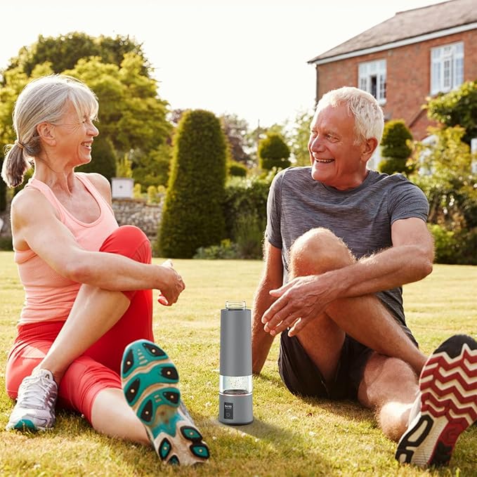 LevelUpWay - 2025 Hydrogen Water Bottle – Advanced SPE/PEM Technology – Generates Up to 5000 PPB – 250ml – Portable Hydrogen-Enriched Water Bottle with Breathing Adapter