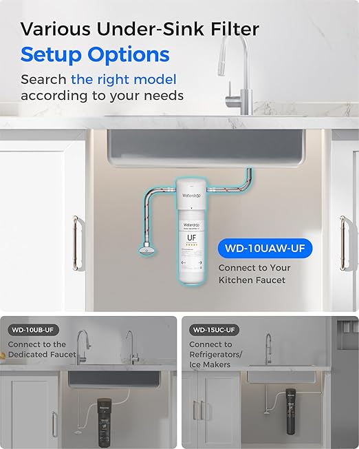 Waterdrop 10UAW-UF 0.01 μm Ultra Filtration Under Sink Water Filter System - Image 6