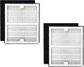 Gekufa Replacement Filter B Compatible with Idylis AC-2125, AC-2126, IAF-H-100B, IAP-10-125, IAPC-40-140, IAP-10-150, IAP-10-050 for Idylis Air Purifiers Include 2 Filters & 2 Carbon Filters