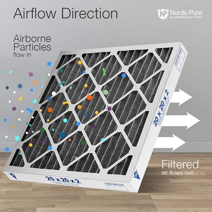 Nordic Pure 16x20x2 Furnace Air Filters MERV 12 Pleated Plus Carbon 3 Pack - Image 8