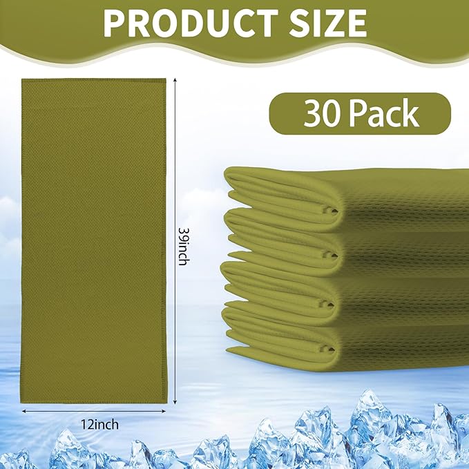 Honoson Cooling Towel Bulk - Neck & Face Cool Chilly Towels Microfiber Breathable Sport Sweat Rag for Gym, Yoga, Travel, Camping, Running, Outdoor-FlexoryFit