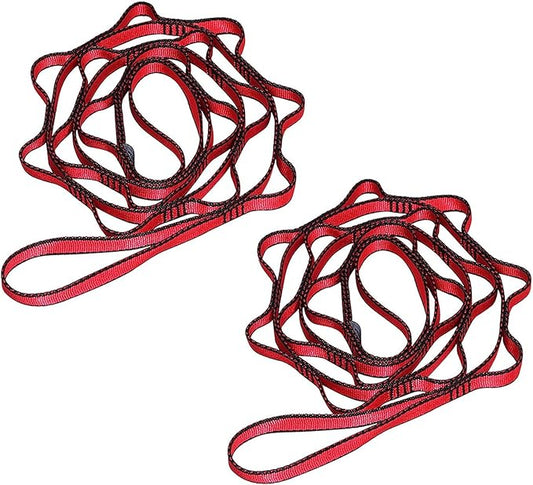 KIKIGOAL 2pcs Safety Daisy Chains Strong Climbing Strap Adjustable Nylon Strap Rope Yoga Pilates Stretching Straps-FlexoryFit