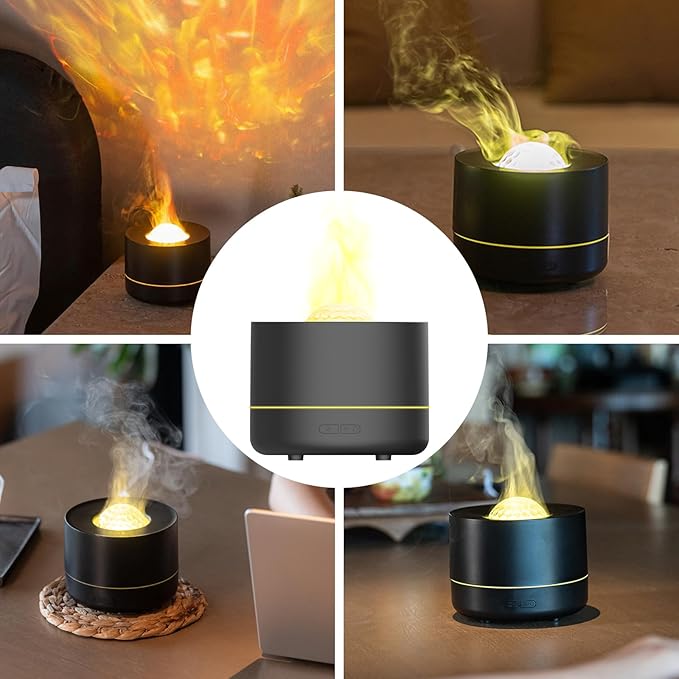 Essential Oil Diffuser with Rotating Galaxy Light, 200ml Aromatherapy Diffuser with 7 Color LED, Cool Mist Humidifier with Auto Shut-Off, Relaxing Night Light for Bedroom, Home, Gifts