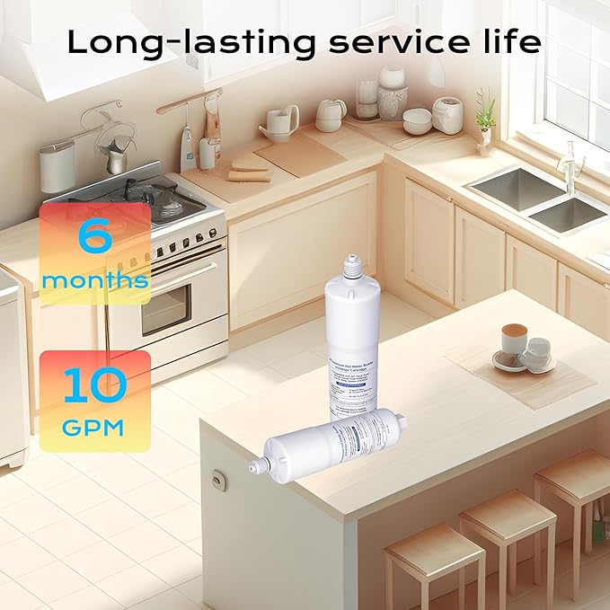 AP431 Cartridge Replacement for Aqua-Pure AP430SS, Water Filter Whole House Scale Inhibition Inline Water System Helps Prevent Scale, 3 Pack