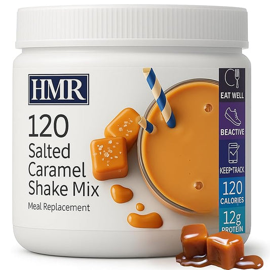 HMR 120 Shake Meal Replacement Powder | Salted Caramel Shake Mix to Support Healthy Weight Loss | 12g of Protein | Nutritional Drink | Low Calorie Food | 12 Servings-FlexoryFit