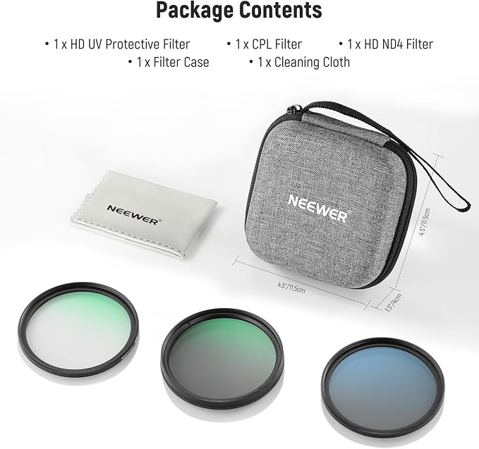 NEEWER 77mm UV/CPL/ND Lens Filter Kit - Image 8
