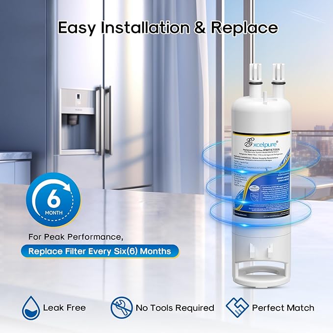 WHR1RXD1 Replacement for EDR1RXD1 Refrigerator Water Filter, Everydrop® Filter 1, W10295370A, KAD1RXD1, P4RFWB, 46-9081, 46-9930, P5WB2L, PS2378001, 4Pack