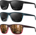 KALIYADI Polarized Sunglasses for Men, Lightweight Sun Glasses with UV Protection for Driving Fishing Golf