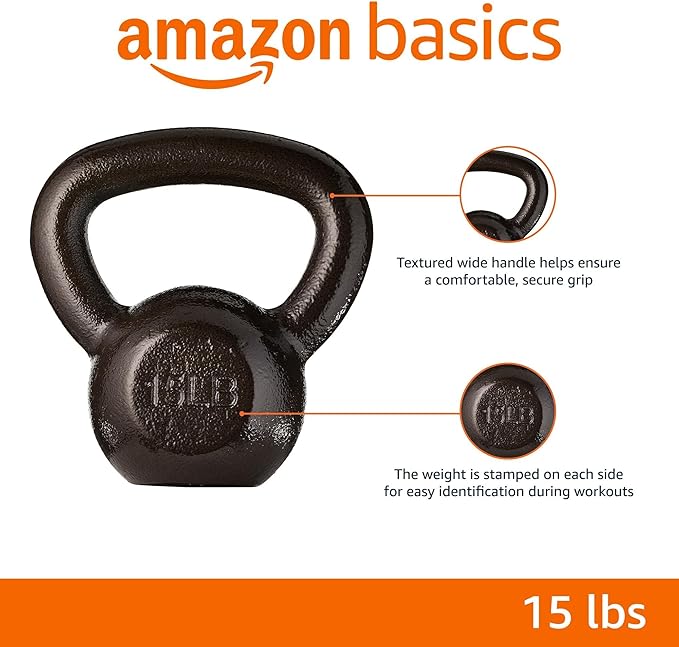 Amazon Basics Cast Iron Kettlebell-FlexoryFit