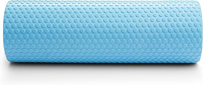 11.8 Inch Medium Density Foam Massage Roller - Light Blue Trigger Point Massage Roller for Deep Tissue Excercise, Massage and Recovery by GolgiStim-FlexoryFit