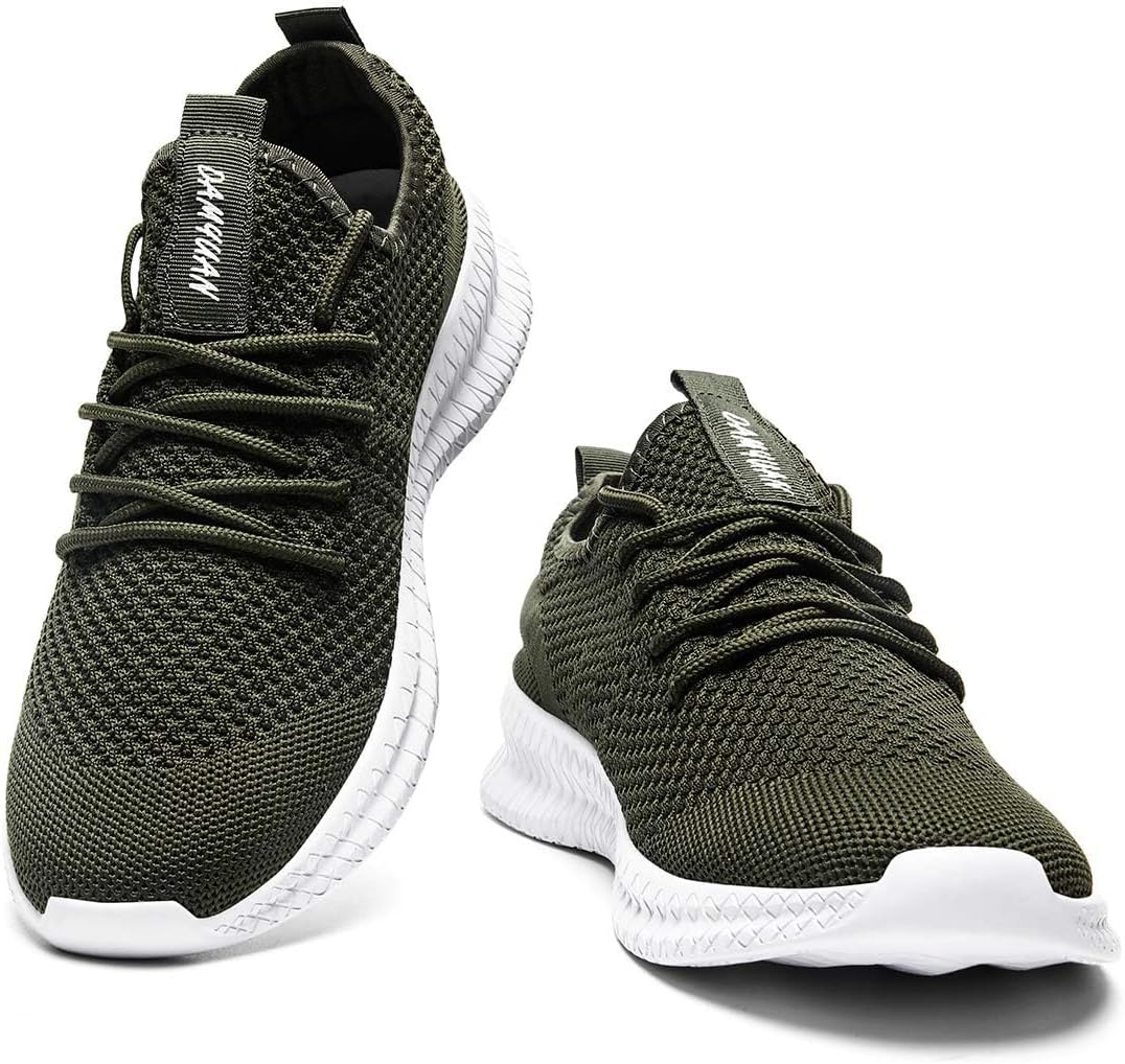 FUJEAK Men Running Shoes Men Casual Breathable Walking Shoes Sport Athletic Sneakers Gym Tennis Slip On Comfortable Lightweight Shoes