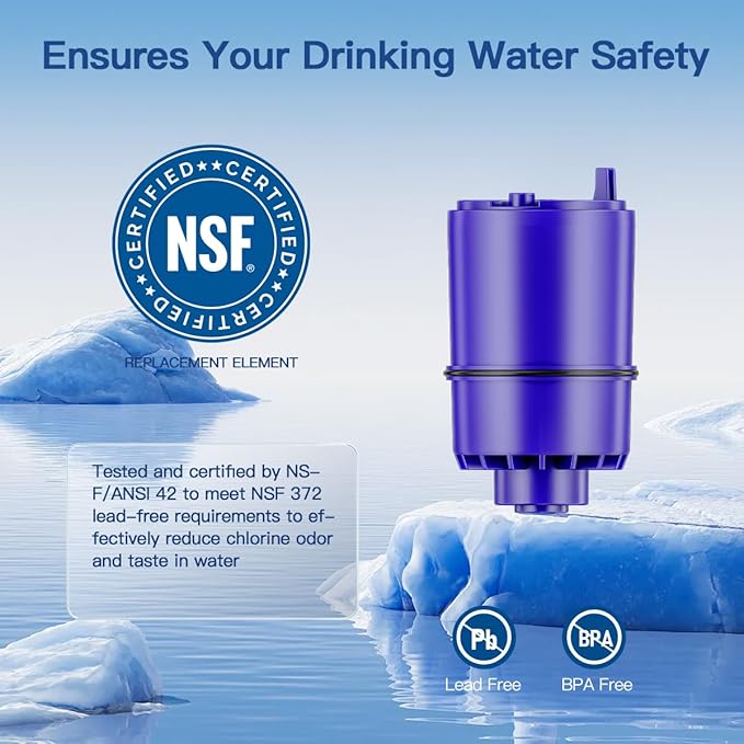 Faucet Water Filter Replacement for All PUR®, PUR®Plus Faucet Filtration Systems Compatible with NSF Certified Water Filter for Pur® RF-9999® and RF-3375, 2 Pack