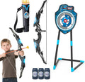 LED Standing Target Archery Set with Bow & Arrows for Kids 4-12 Years Old, Outdoor Sports Toy Gift for Boys & Girls