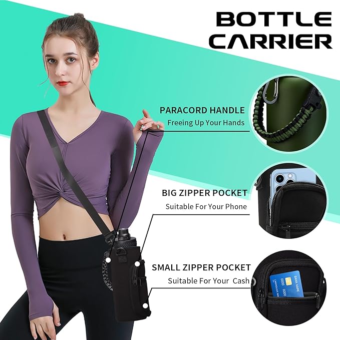 Insulated Water Bottle 32 oz - Cold-48h & Hot-24h Stainless Steel Vacuum Flask with Straw & Pop-up Chug Lid, Leak Proof 32oz Water Bottles, Wide Mouth Hydro Metal Thermal Cups for Gym Work-FlexoryFit