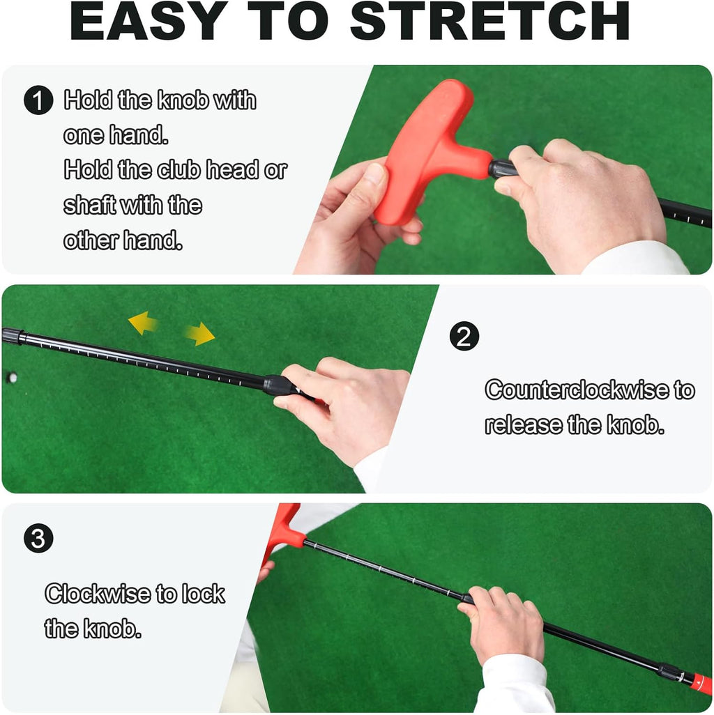 Adjustable Golf Putter, Mini Golf Set - 2 Kids Golf Clubs with 6 Golf Balls & 2 Cup with Flag, Two-Way Kids Putter for Right & Left Handed, Battle Golf for Kids for Youth & Junior Golfer