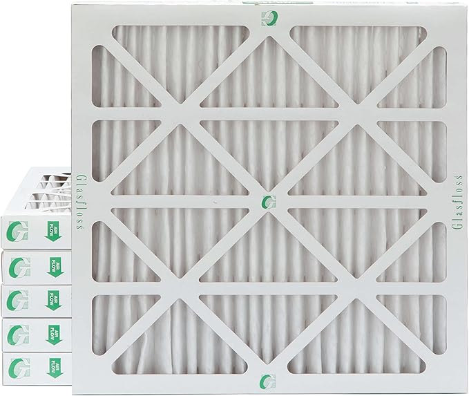 16x16x2 MERV 10 (FPR 5-6) 2" Inch Pleated Air Filters By Glasfloss. Box of 6. Actual Size: 15-1/2 x 15-1/2 x 1-3/4