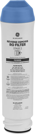 GE Membrane Filter Compatible with Select GE Under Sink Filtration Systems Including GXRQ18NBN, GNRQ18NBN, GXRV40TBN, Replace Every 12 Months, FQ18MN