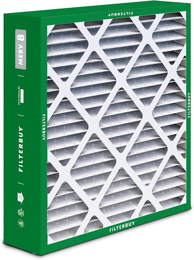 Filterbuy 17.5x21x5 Air Filter MERV 8 (MPR 700) Dust Defense Replacement (1-Pack), Pleated HVAC AC Furnace Filters for Rheem, Ruud, and Protech (Actual Size: 17.13 x 20.63 x 4.38)