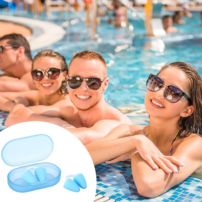 2 Pack Nose Plugs for Swimming for Adults and Kids (Age 7-12), Waterproof Soft Silicone Swimming Protectors Nose Block Nostril Plugs for Swimmers Surfers Water Sports