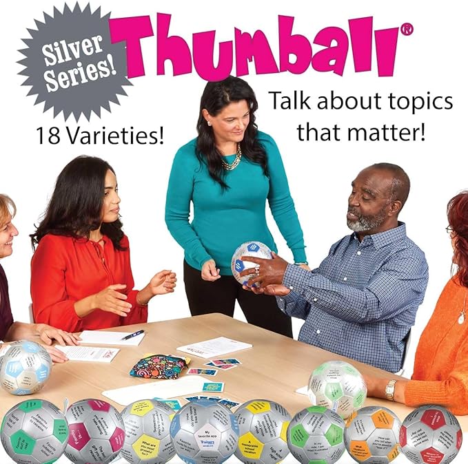 Trainers Warehouse 6" Thumball Collection, 32 Prompts for Conversation, Team Building, Relationship and Training-FlexoryFit