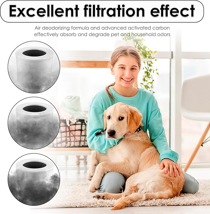 4 Pack Core Mini Replacement Filter Compatible with LEVOIT Core Mini Air Purifier, Core Mini H13 True Hepa Filter, 3-in-1 HEPA Filter, Activated Carbon Filters, Compared to Part # Core Mini-RF