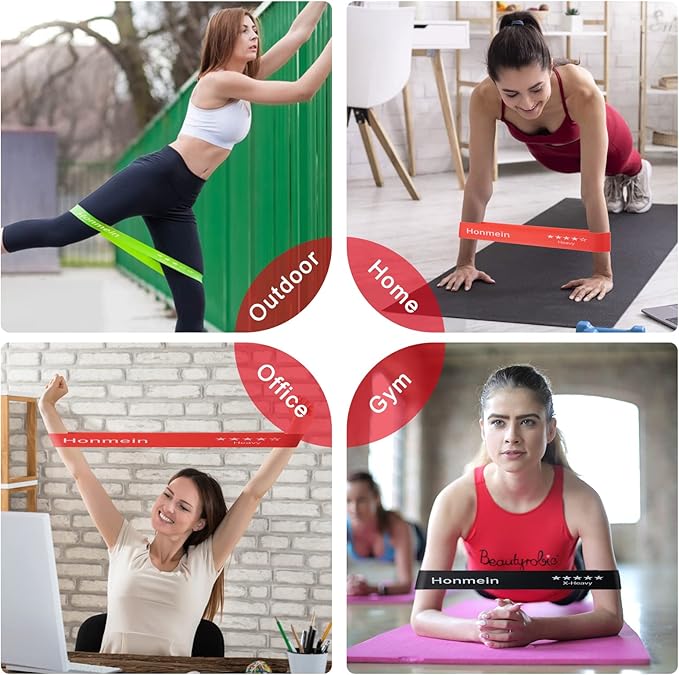 Resistance Bands for Working Out, Exercise Bands with 5 Resistance Levels Fit for Home Fitness, Strength Training, Natural Latex Resistance Band Include Instruction Guide and Carry Bag-FlexoryFit