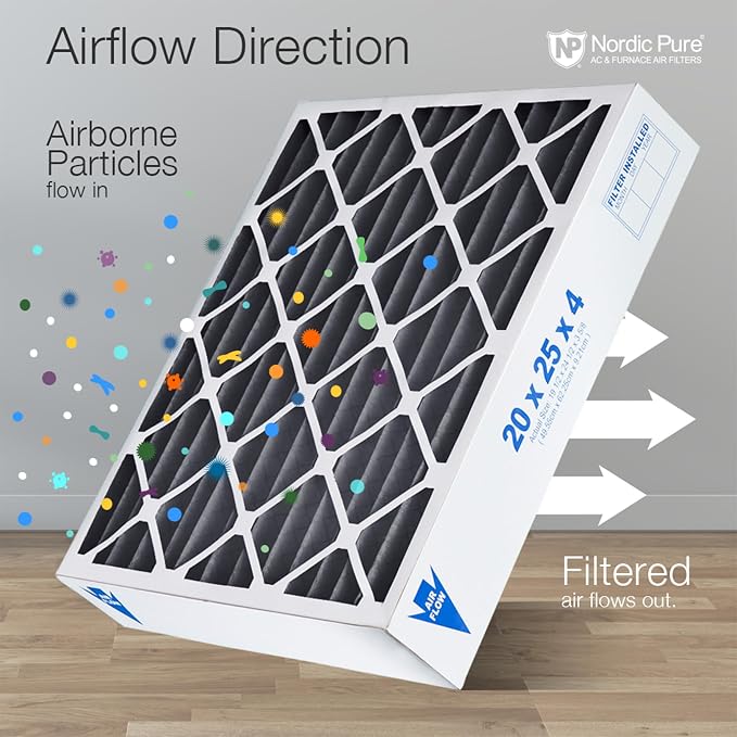 Nordic Pure 16x24x4 Furnace Air Filters MERV 10 Pleated + Carbon 2 Pack - Image 8