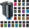 Smart Car Air Fresheners Diffuser with 4pcs Essential Oils, Automotive Scent Dispenser Rechargeable Aromatherapy Diffuser Vent Clip for Cars, 3 Adjustable Modes (Grey with 20pcs Oils)