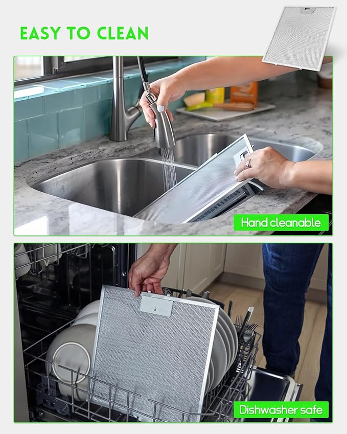 Range Hood Grease Filter Fit for GE JVW5361SJSS JVW5361EJ1ES JVW5361EJES JVW5361FJ1DS JVW5361SJ1SS, Replcae WB02X24871
