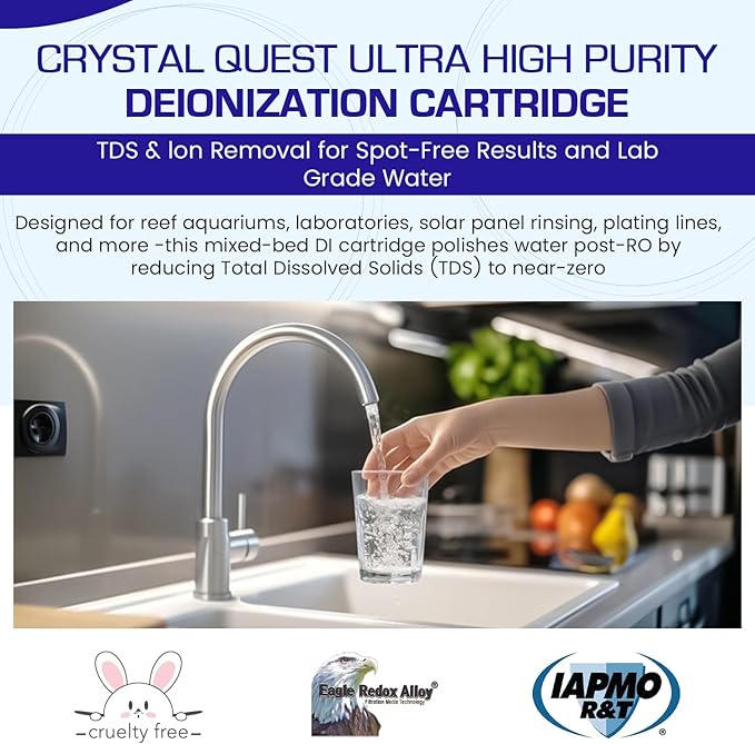 Ultra High Purity DI Resin Cartridge | 4-5/8" x 20" | Crystal Quest