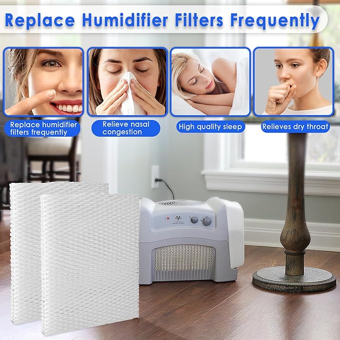 4Pack MD1-0034 Replacement Humidifier Wicks Filters Compatible with Vornado Evaporative Humidifier Evap40, Evap2, EV3, EV100, EV200, EVDC300, EVDC500, EVDC505 (Not for Evap3)