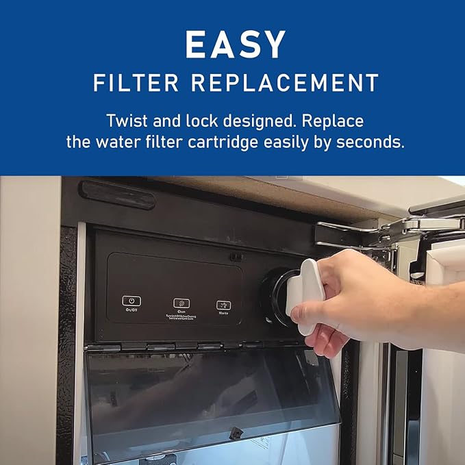 ICE2 F2WC9I1 ICE Maker Filter Replacement, Compatible with Whirlpool WUI75X15HZ, WUI75X15HW, WUI75X15HB, WUI95X15HZ Ice Makers, Used in 50 Ib Ice Maker Machines, 2 Pack (2)
