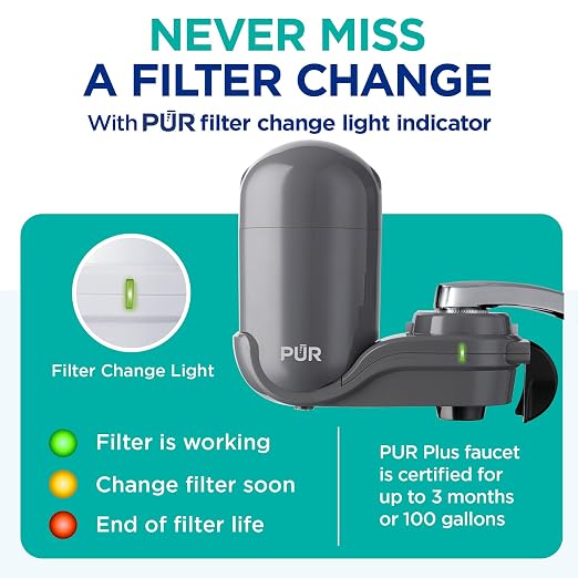 PUR Plus Vertical Faucet-Mount Water Filtration System, Lead-Reducing Filter - Image 6