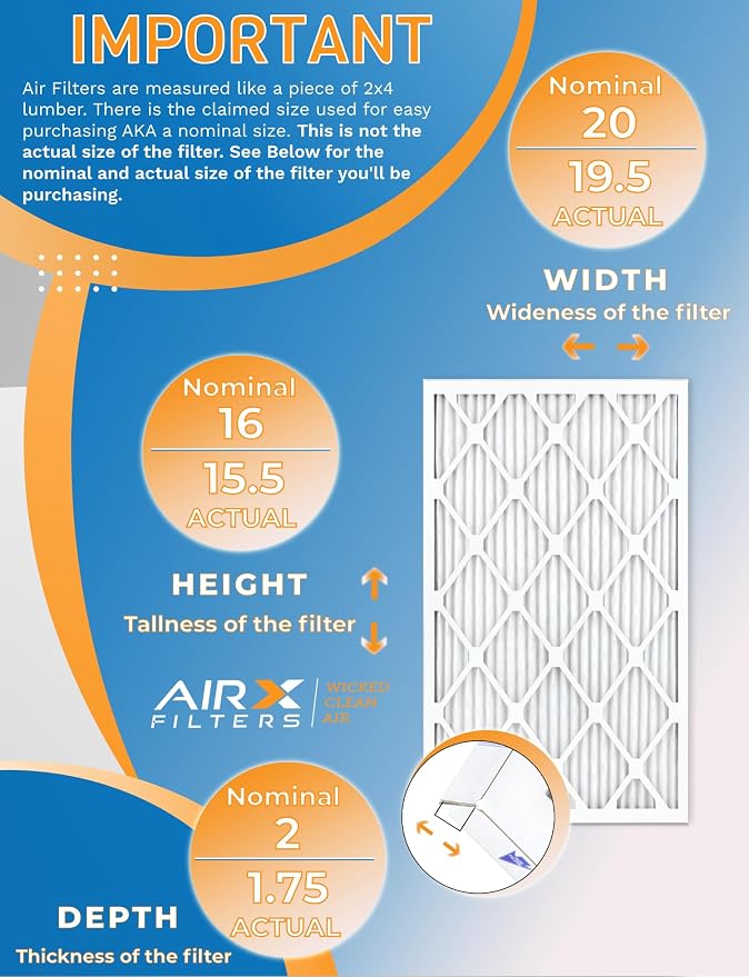 16x20x2 Air Filter MERV 11 Rating, 12 Pack of Furnace Filters Comparable to MPR - Image 2