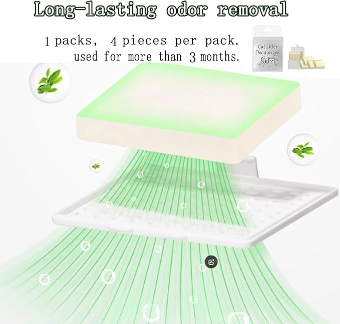Pet Odor Eliminator for Litter Box litter deodorizer Home Cat Litter Deodorizer Compatible with Most Automatic Litter Boxes Safe litter box odor eliminator Enzyme Formula for Cats & Dog