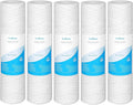 50 Micron 10" x 2.5" String Wound Sediment Water Filter Cartridge,5 Pack,Whole House Sediment Filtration, Universal Replacement for Most 10 inch RO Unit