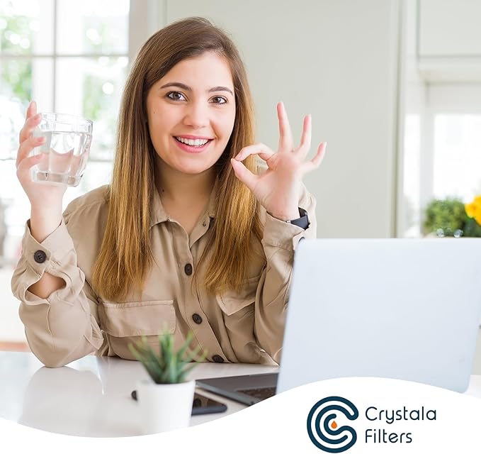 Crystala Filters Replacement for GE® RPWFE, RPWF (with CHIP) Refrigerator Water Filter, Compatible with WSG-4, WF277, GFE28GMKES, PFE28KBLTS, GYE22HMKES, DFE28JSKSS, GFE28GYNFS, GFD28GYNFS, 1 Pack