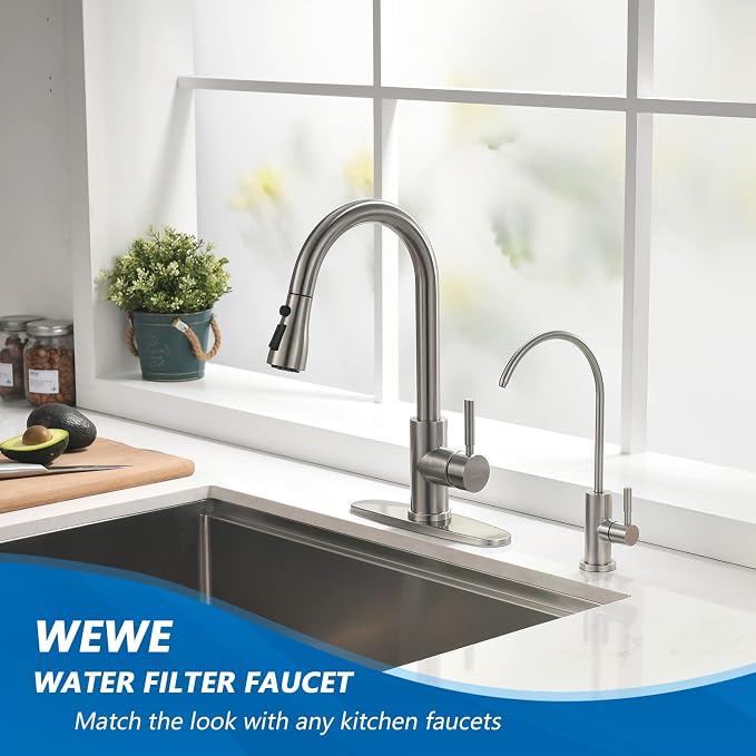WEWE Drinking Water Faucet for Kitchen Sink, Kitchen Water Filter Faucet - Image 2
