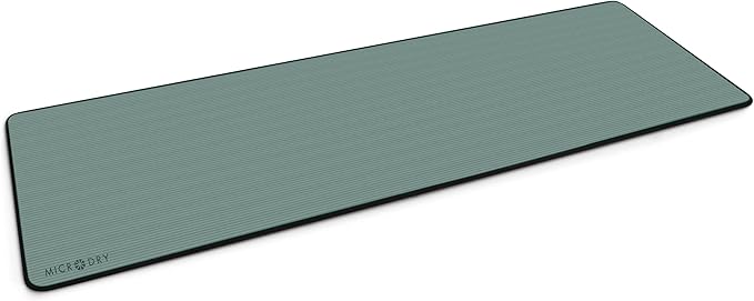 MICRODRY Deluxe Fitness Exercise Yoga Mat for Home & Gym, Extra Thick for High Impact Training, Multi Layered Skid Resistant Surface, Odor Neutralizing with Carrying Strap-FlexoryFit