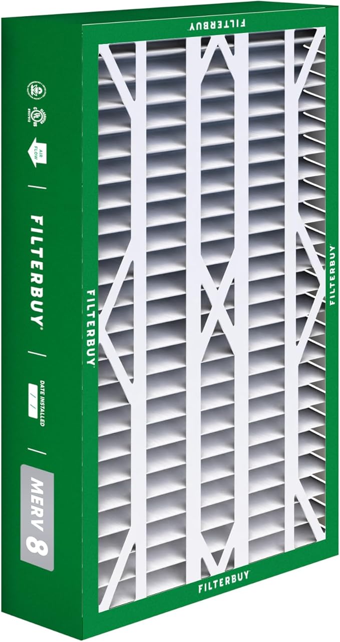 Filterbuy 16x28x6 Air Filter MERV 8 (MPR 700) Dust Defense Replacement (1-Pack), Pleated HVAC AC Furnace Filters for Aprilaire Space-Gard 401/2400 & Lennox (Actual Size: 15.50 x 26.88 x 6.00)