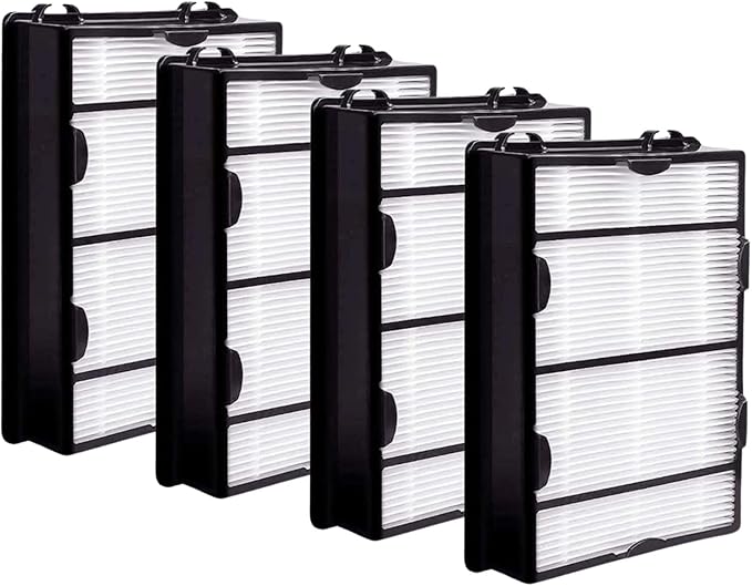 Nispira True HEPA Air Allergy Filter Replacement Compatible with Holmes HAPF600 HAPF600D HAPF600D-U2 Filter B, 4 Packs