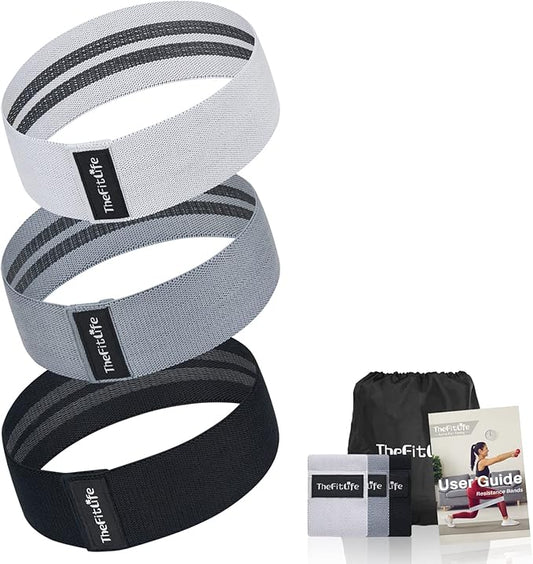 TheFitLife Resistance Exercise Bands for Women - Fabric Workout Bands for Booty, Hip, Glute, Leg, Thigh, Squat, Butt Lift Excersize and Fitness Loop Bands for Home Gym-FlexoryFit