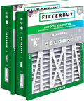 Filterbuy 20x20x5 Air Filter MERV 8 Dust Defense (2-Pack), Pleated HVAC AC Furnace Air Filters Replacement for Honeywell Return Grille FC40R1003 (Actual Size: 18.38 x 18.38 x 3.69 Inches)