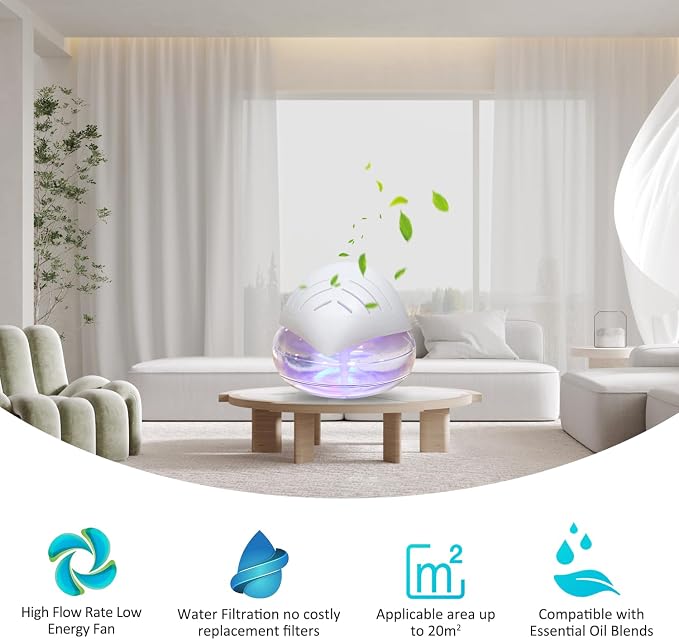 Water Air Purifiers for Home, Air Washer Aroma Diffuser, Air Filter Washer - Image 2