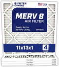 Filter King 11x13x1 Air Filter | 4-PACK | MERV 8 HVAC Pleated A/C Furnace Filters | MADE IN USA | Actual Size: 11 x 13 x .75"