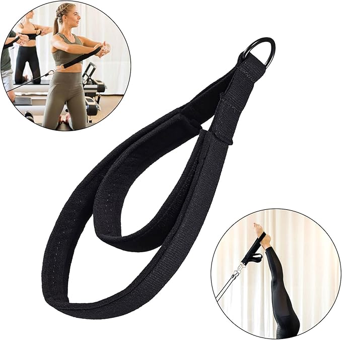 Pilates Double Loop Straps for Reformer, D Ring Straps Handle, Yoga Exercise Straps, 2 PCS-FlexoryFit