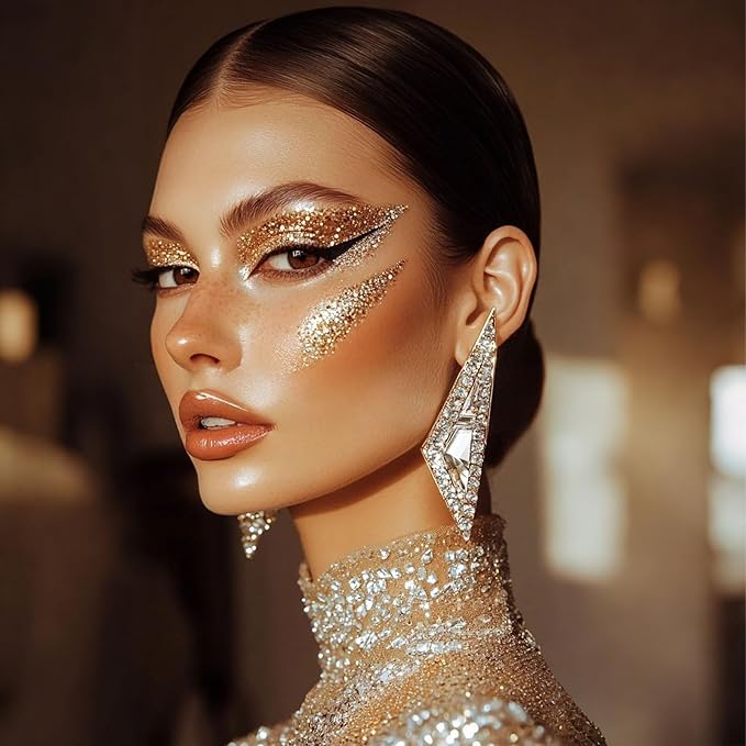 10 Colors Body Glitter,Face Glitter Makeup for Kids Women,Sparkly Chunky Hair Glitter for Eye Lip Hair Nails,Mardi Gras Glitter Makeup Face Paint,Singer Concerts Disco Rave Festival Accessories-FlexoryFit