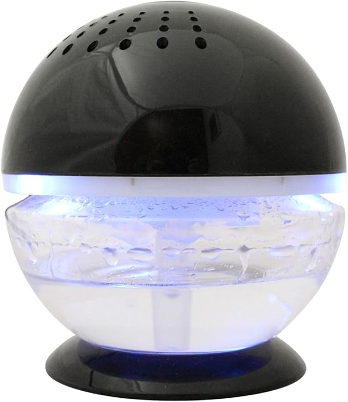 75518-Black Little Squirt Air Deodorizer Humidifier, Black, 4.25"D x 5"H
