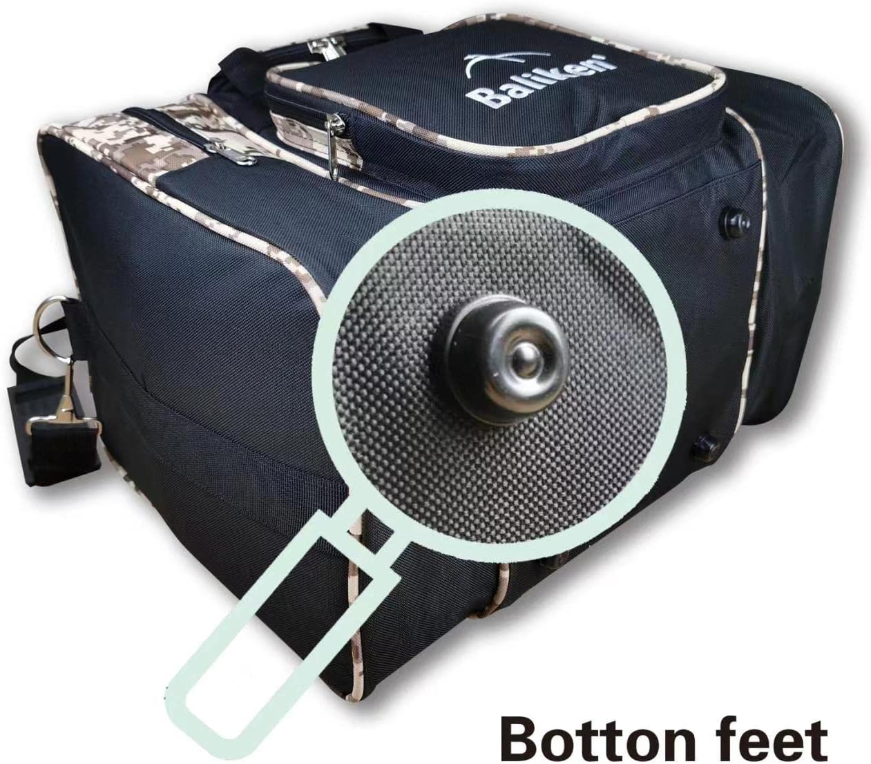 BALIKEN WaLiken Single Bowling Ball Bag- Holds One Ball & One Pair of Bowling Shoes Up to Size 13 Men’s Shoes (S camo)